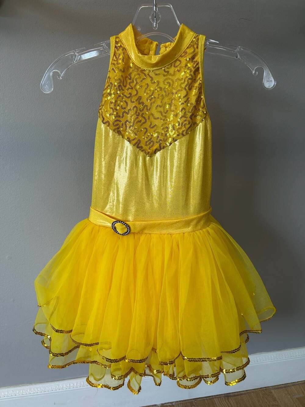 Revolution Dancewear Yellow Sequin Tutu Dance Costume Style RC17046